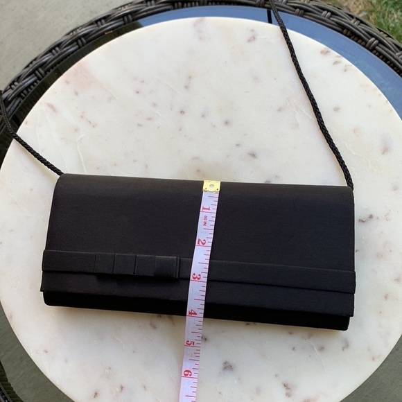 Carla Marchi evening clutch black classic elegant handbag black tie event nwot - Picture 6 of 8